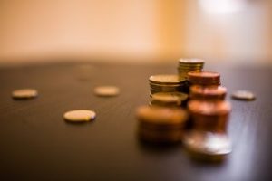 Stacks of Coins on a Table