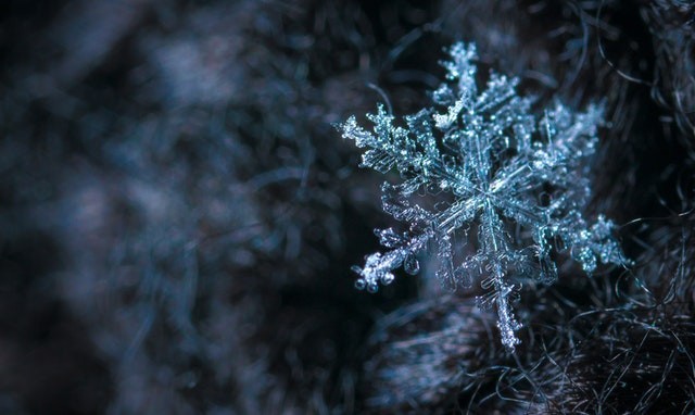 up close of a snowflake